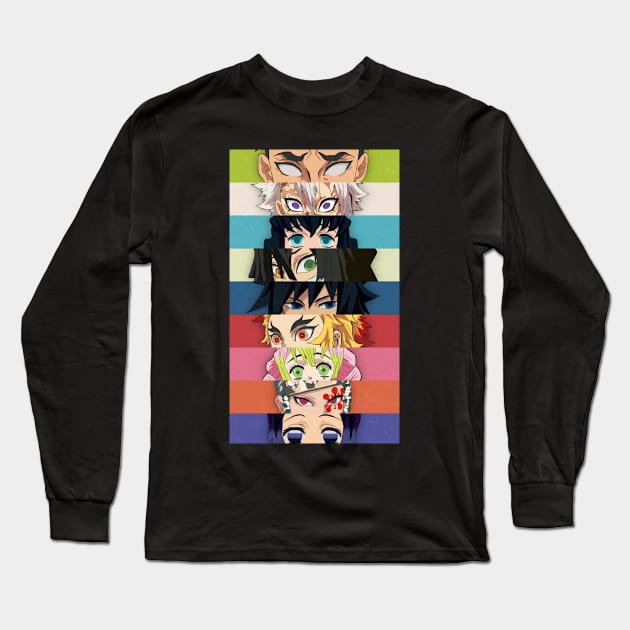 The 9 Hashira Demon Slayer Long Sleeve T-Shirt by VegatchuSaga